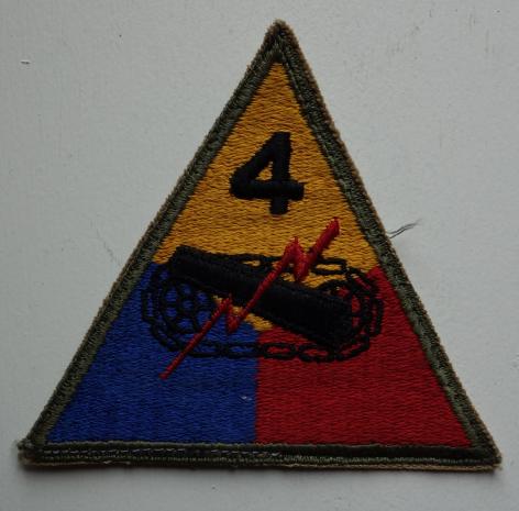 us ww2 4th armoured division patch