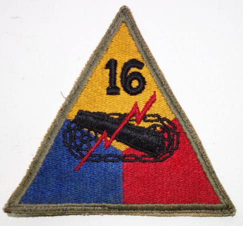 usa 16 th Armoured Division Patch