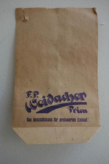 Weidacher brown paper bag