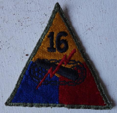usa 16 th Armoured Division Patch
