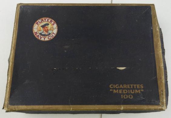 british  player  navy cut emty cigarettes box
