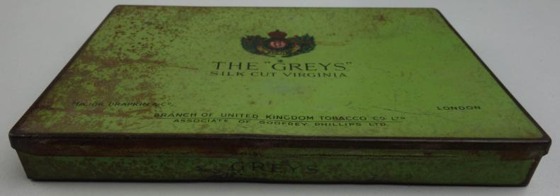 British WW2 metal Cigarette Can (The Grey’s)