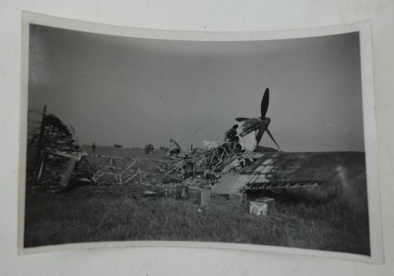 a pictures of a german a plain that is crashed