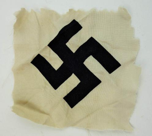 a German swastika armband very nice condition