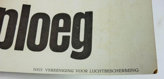 ww2 Dutch ‘Luchtbeschermingsdienst’ carton sign