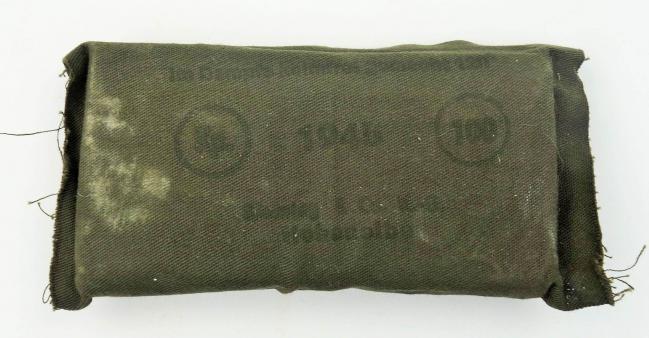 a wehrmacht bandage in rubberised package