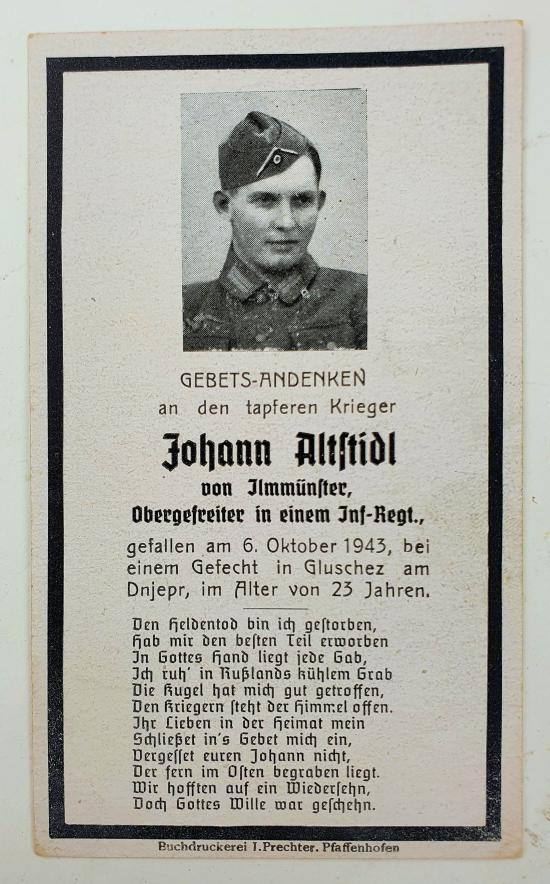 a Wehrmacht Soldier DeathNotice