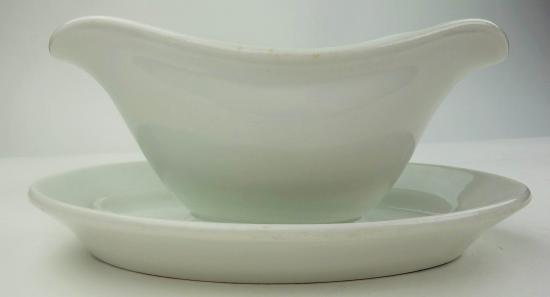 a luftwaffe A white glazed stoneware gravy bowl