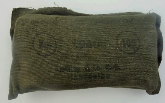 a wehrmacht bandage in rubberised package