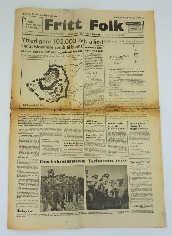 Norwegian ww2 newspaper 