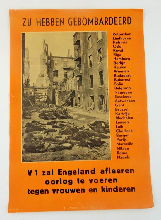 a very rare original German / Dutch V1 poster