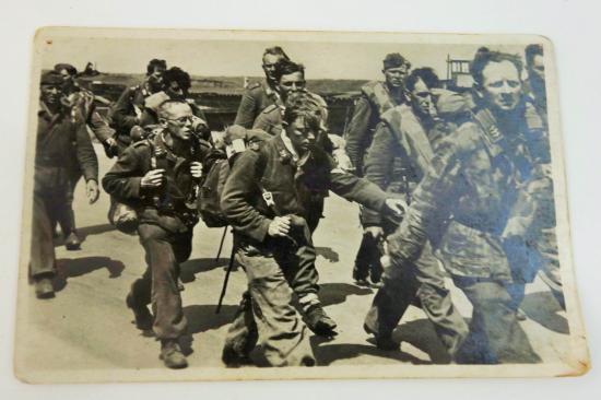 postcard of german soldiers withdrawing from the netherlands