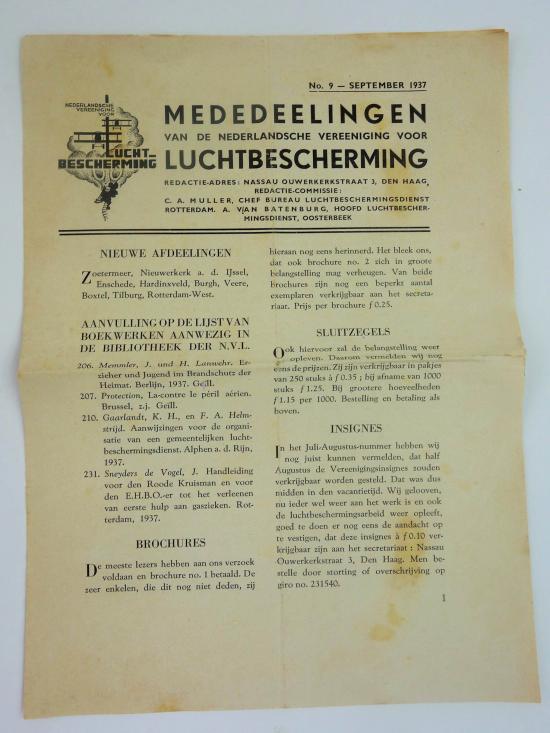 dutch ww2 air defense announcement newspaper