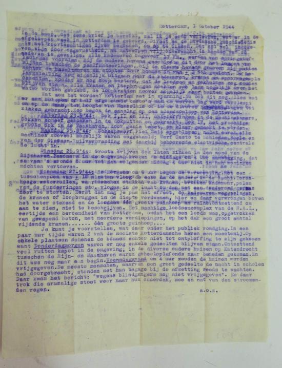 Dutch ww2 period letter from 1944 October 1