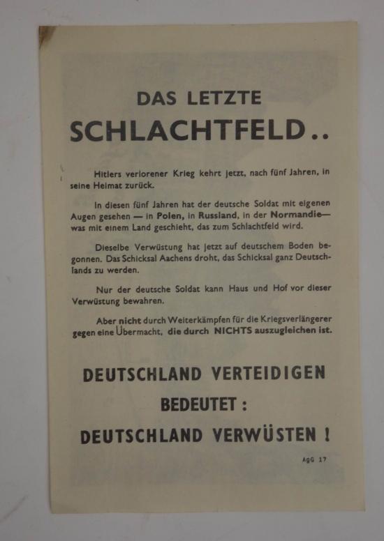 AVK Militaria | american ww2 propaganda drop flyer in german language