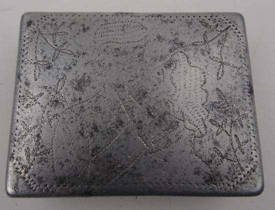 german ww2 tobacco box drawn with a nice drawing