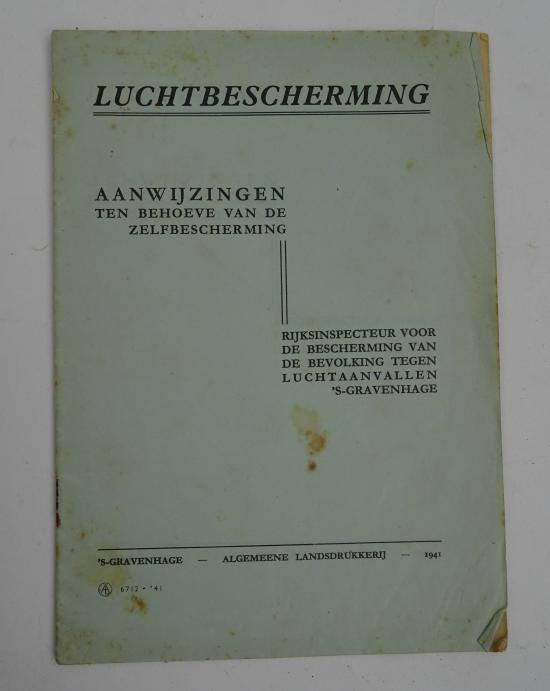 dutch ww2 air protection booklet