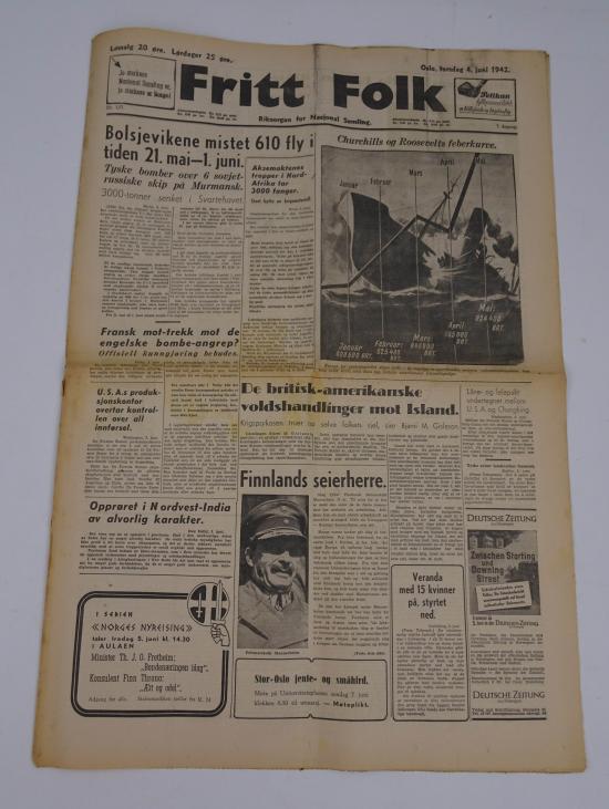 Norwegian ww2 newspaper 
