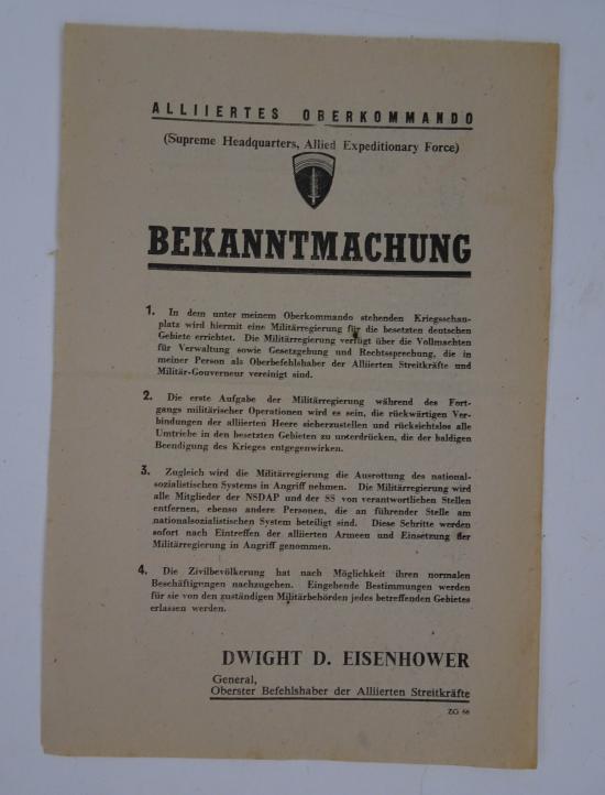 american ww2 propaganda drop flyer in german language