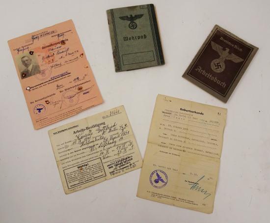 in nice used condition german wehrpas/arbeitsbuch