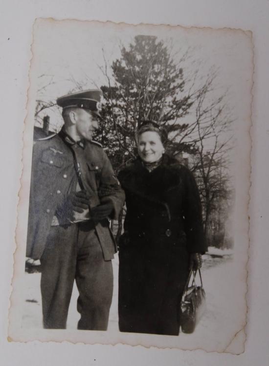 a nice picture of a German soldier and a woman