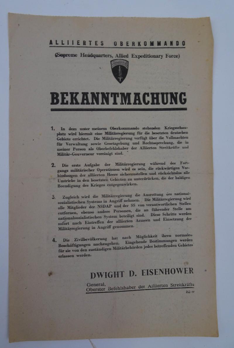 a american ww2 propaganda drop flyer in german language