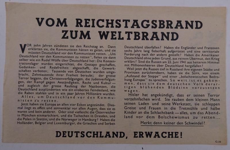 a american ww2 propaganda drop flyer