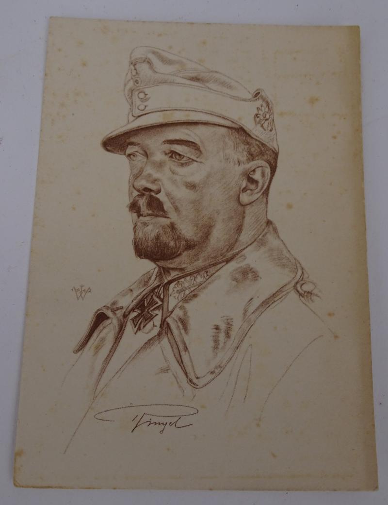 a german ww2 pre-war drawn post card