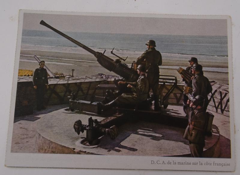 a post card with a german flak united in france