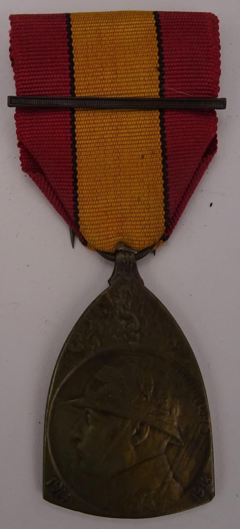 A  Belgian Commemorative Medal of the 1914–1918 War
