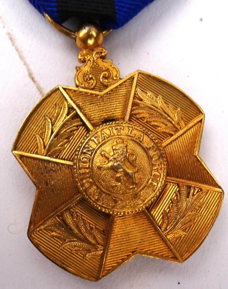 a Belgian medal of the Order of Leopold II