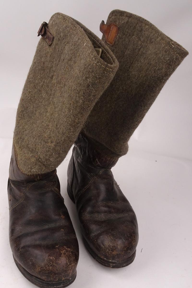 a german pair off ww2 felt boots