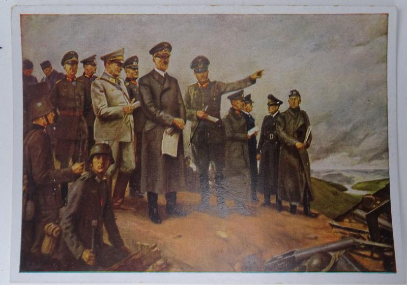 a german ww2 pre-war drawn from hitler  post card