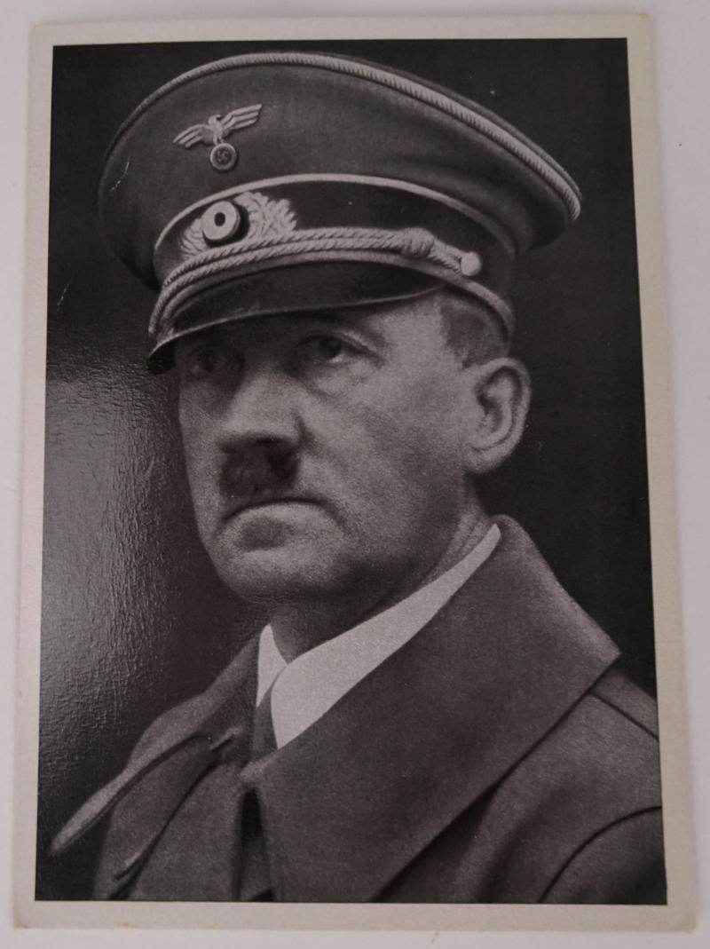 A very rare german ww2 postcard from adolf hitler