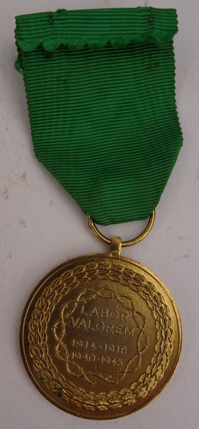 A Belgium Prisoner of The War Medal 1914-1918 and 1940-1944