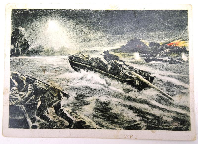 a german ww2 pre-war drawn post card