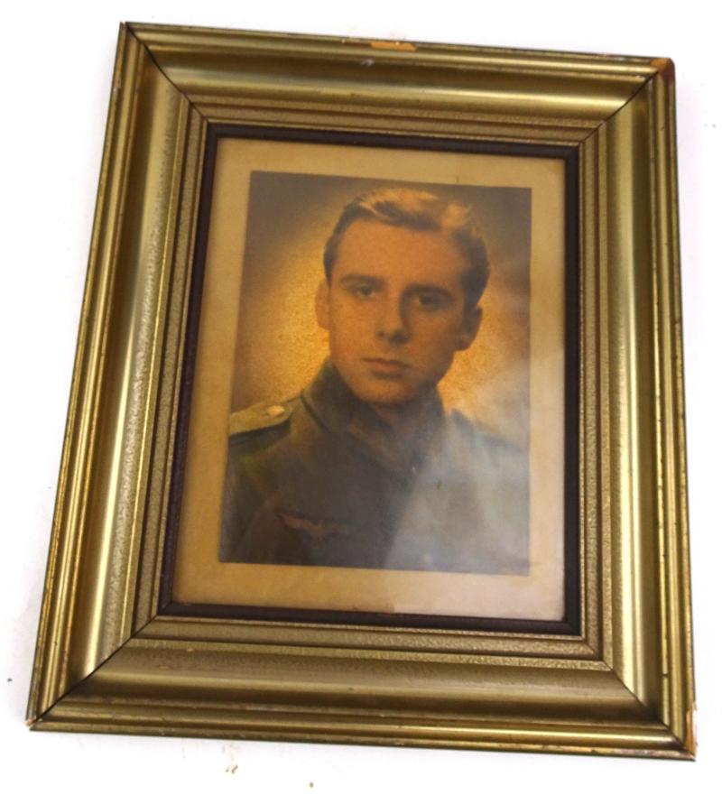German WW2 picture from a soldier in its original frame