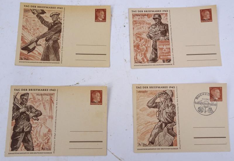 a set of four postcards