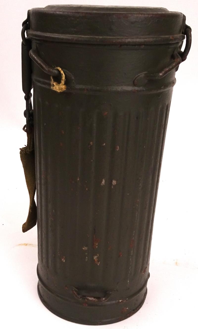 A wehrmacht empty gasmask  cannister