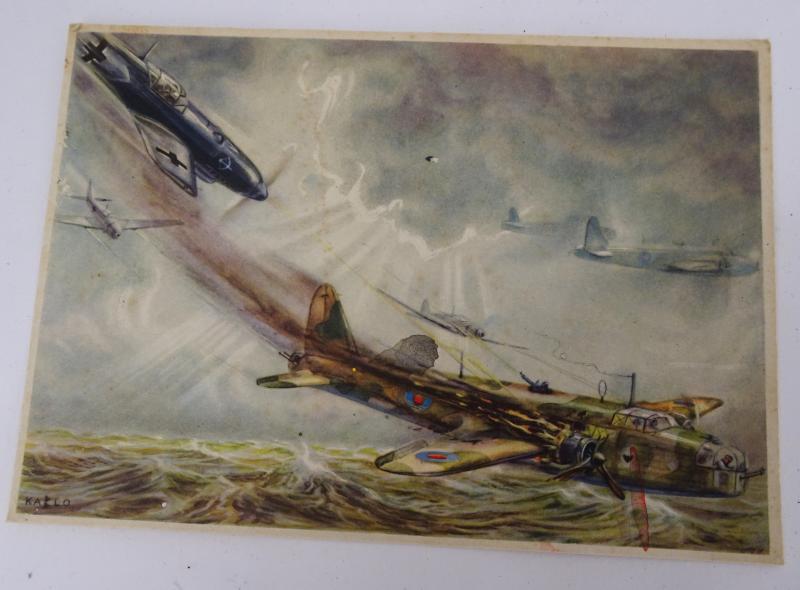 a german ww2 pre-war drawn post card