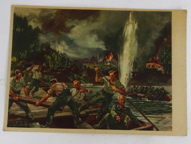 a german ww2 pre-war drawn post card