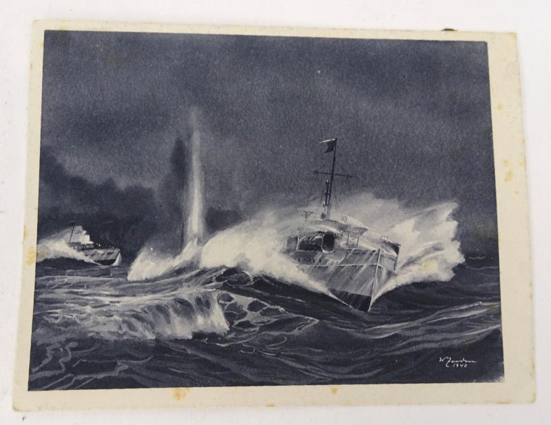 a german ww2 pre-war drawn post card