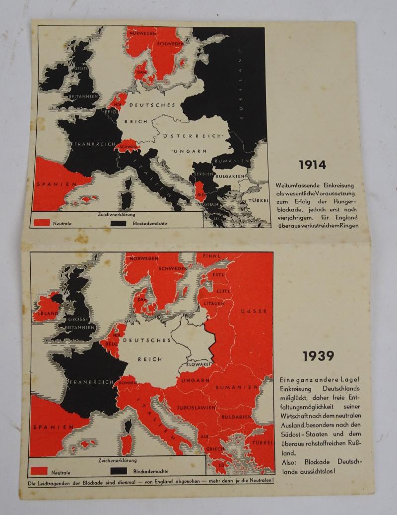 a rare german  double postcard