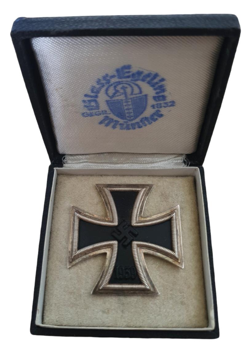 a german ww2 iron cross .first class in an original box