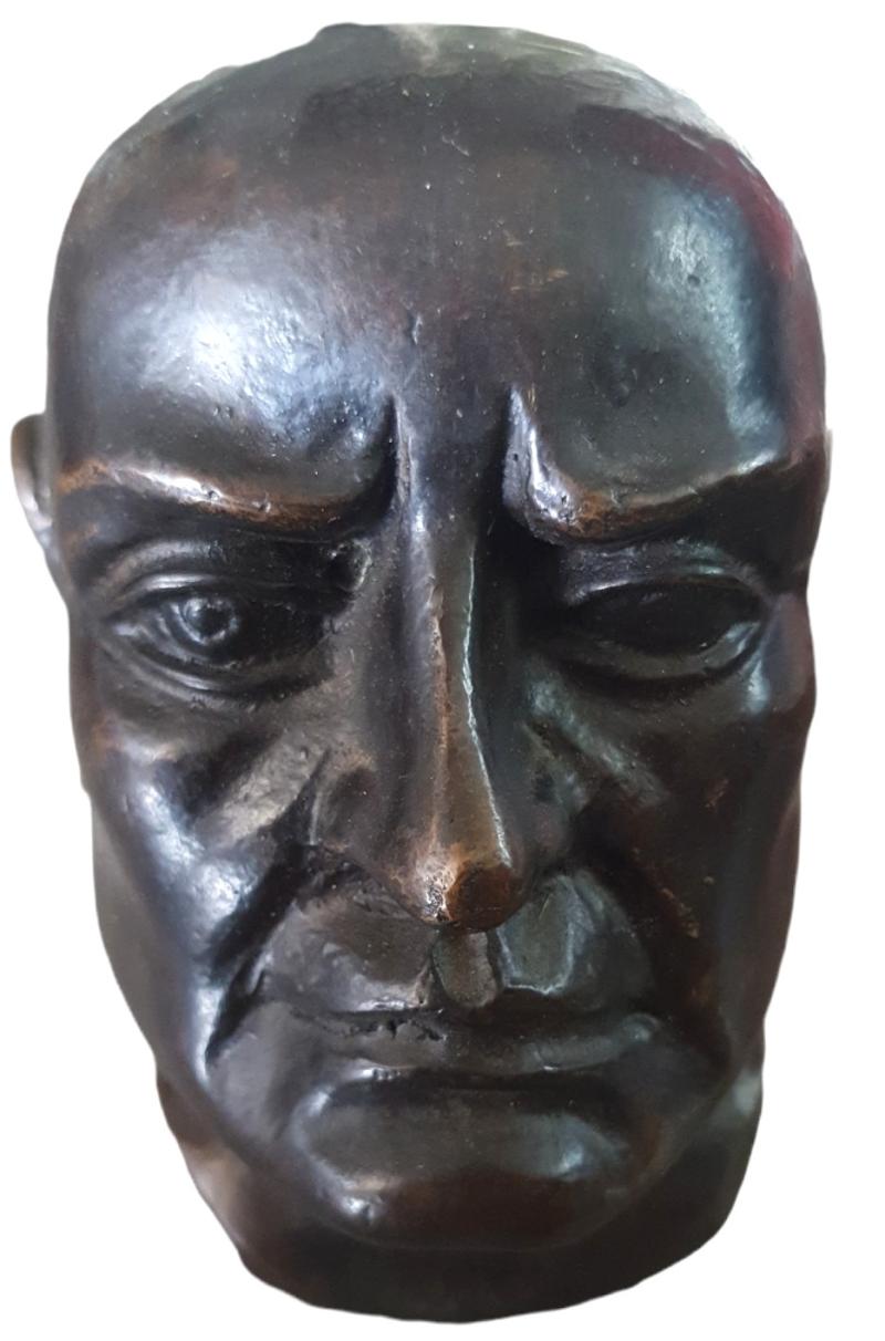 a ww2 Brons Mussolini buste