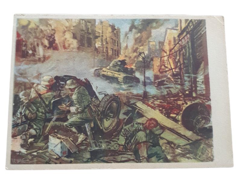 a german ww2 pre-war drawn post card