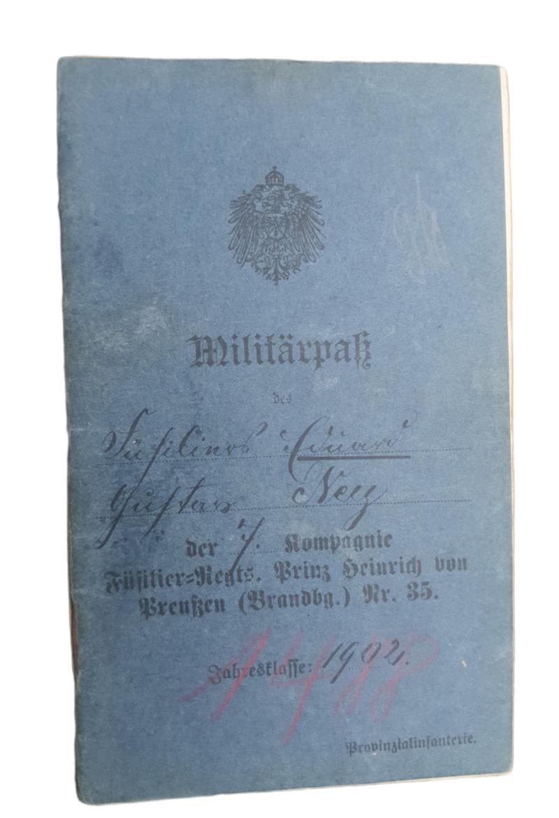 a german ww1 militarypass