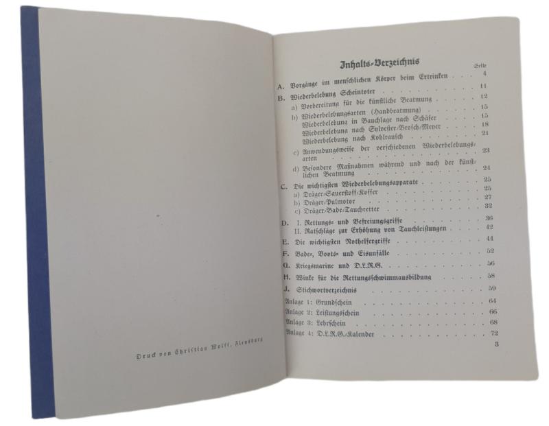 a  german ww2 kriegsmarine rettungsschwimm  book