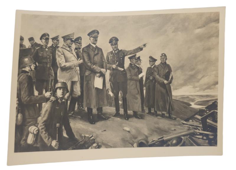 a german ww2 pre-war drawn from hitler post card