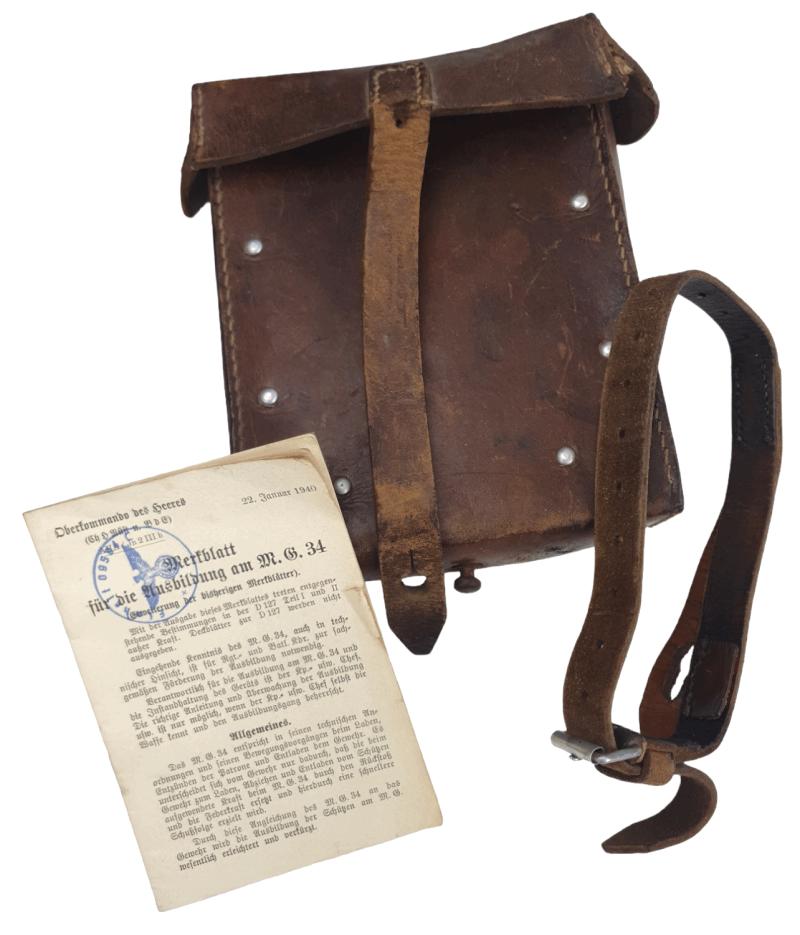 german mg 34/42 tool pouch with user manual booklet